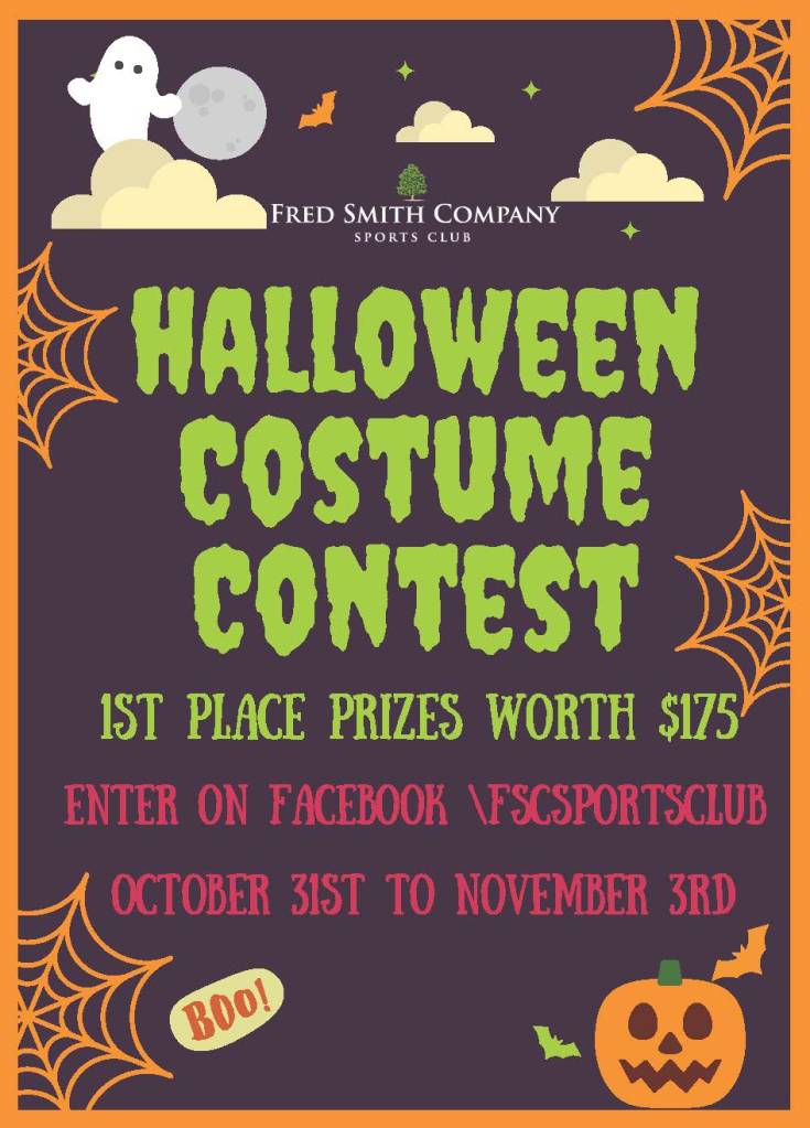 Halloween Costume Contest with Prizes! - Fred Smith Company Sports Club